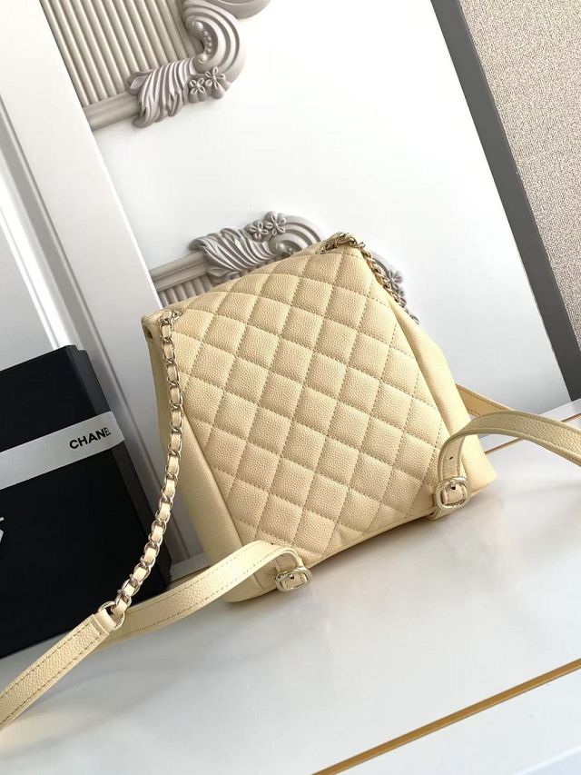 CC original grained calfskin backpack AS3860 beige