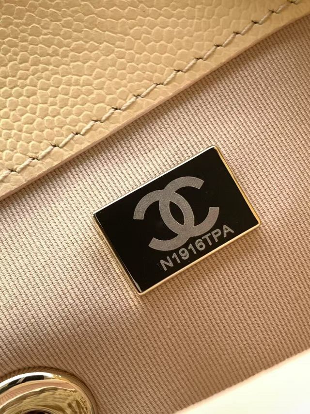 CC original grained calfskin backpack AS3860 beige