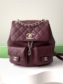 CC original grained calfskin backpack AS3860 bordeaux