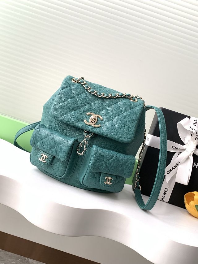 CC original grained calfskin backpack AS3860 green