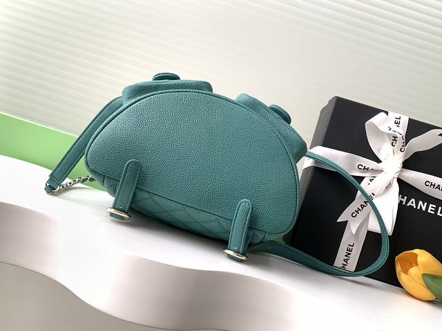 CC original grained calfskin backpack AS3860 green