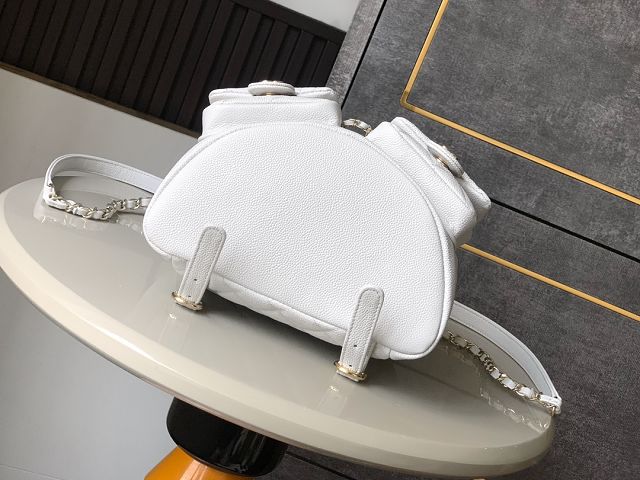 CC original grained calfskin backpack AS3860 white