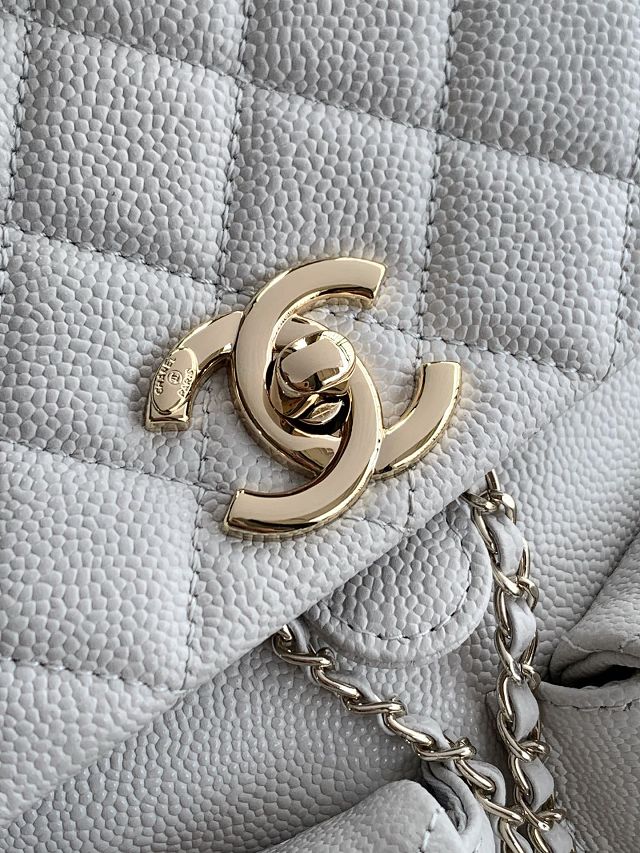 CC original grained calfskin backpack AS3860 white