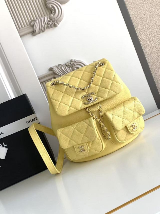 CC original grained calfskin backpack AS3860 yellow
