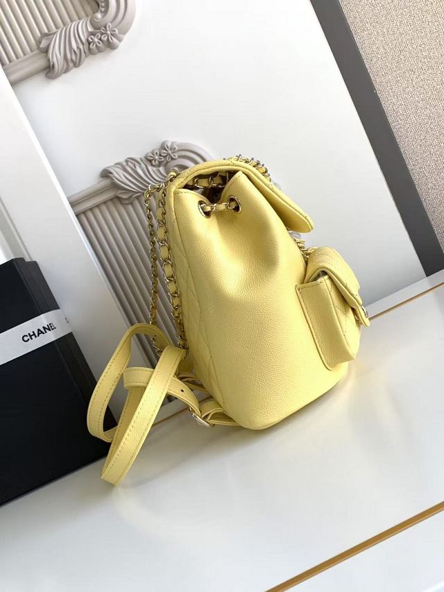 CC original grained calfskin backpack AS3860 yellow