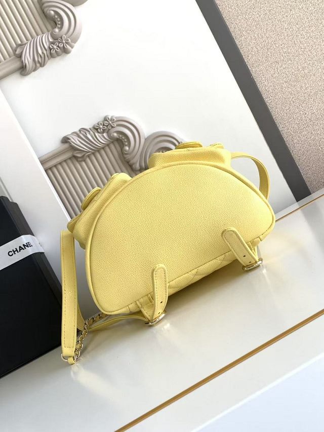 CC original grained calfskin backpack AS3860 yellow