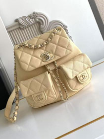 CC original grained calfskin small backpack AS3787 beige