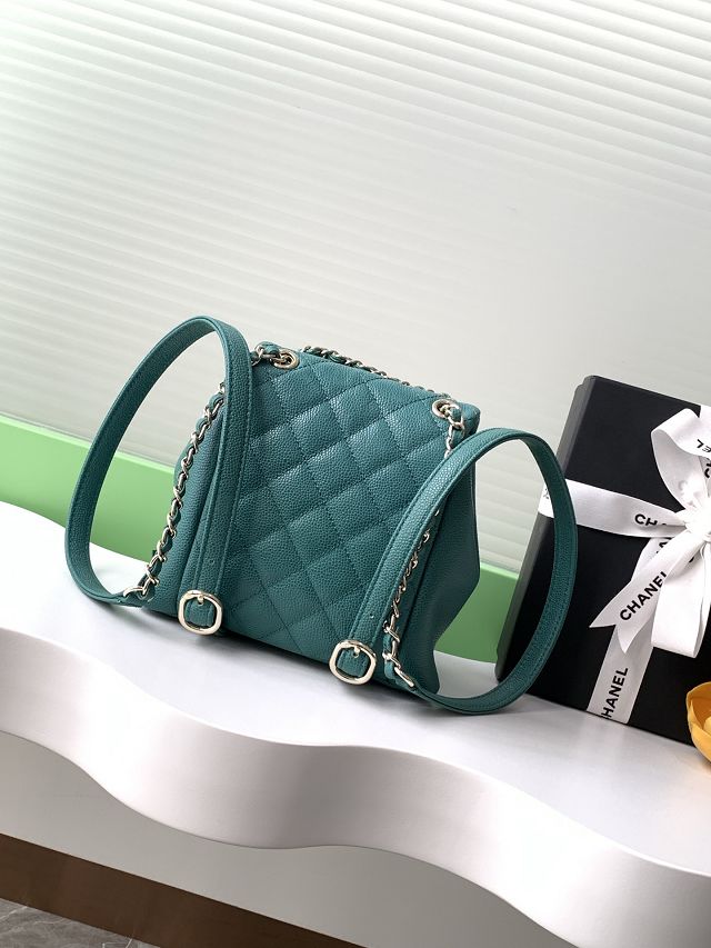 CC original grained calfskin small backpack AS3787 green