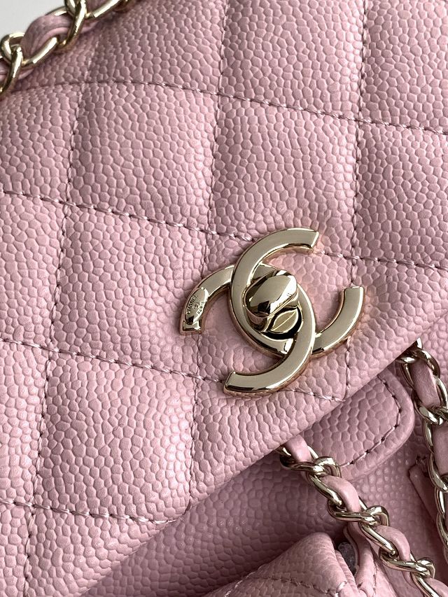 CC original grained calfskin small backpack AS3787 pink