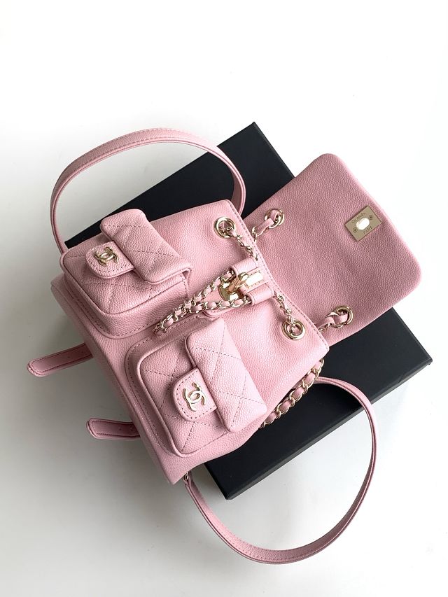 CC original grained calfskin small backpack AS3787 pink