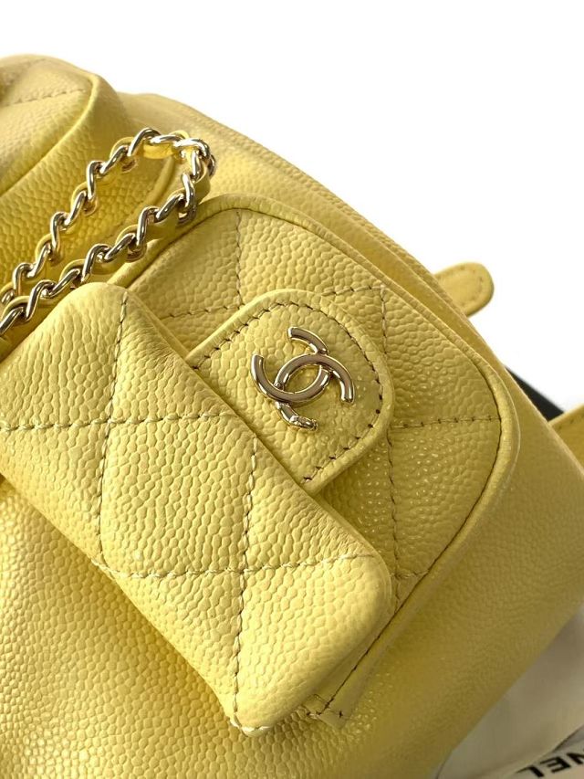 CC original grained calfskin small backpack AS3787 yellow