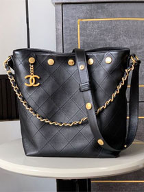 CC original lambskin large bucket bag AS5406 black