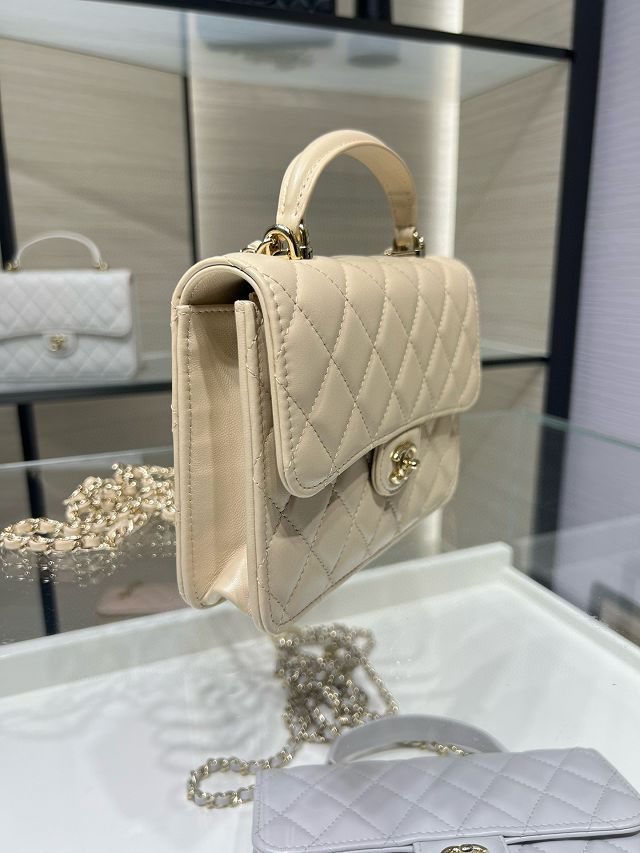 CC original lambskin mini backpack AP4450 apricot