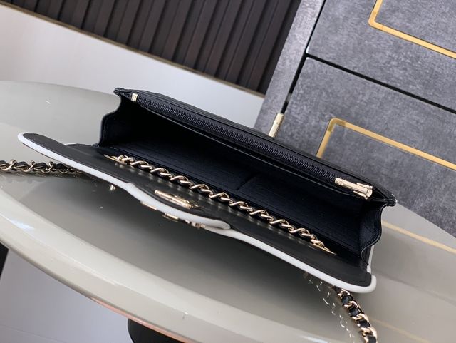 CC original lambskin wallet on chain AP4511 black