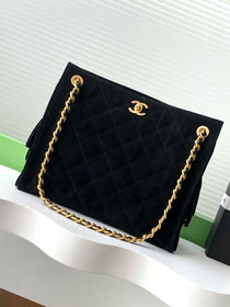 CC original suede shopping tote bag AS5303 black
