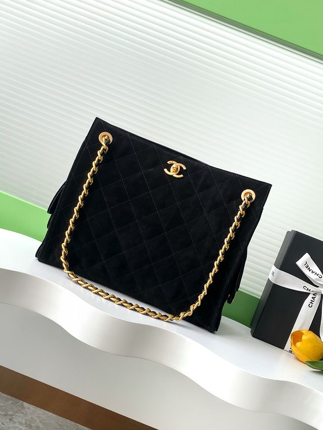 CC original suede shopping tote bag AS5303 black