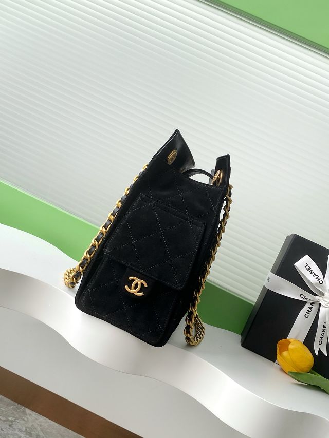 CC original suede shopping tote bag AS5303 black