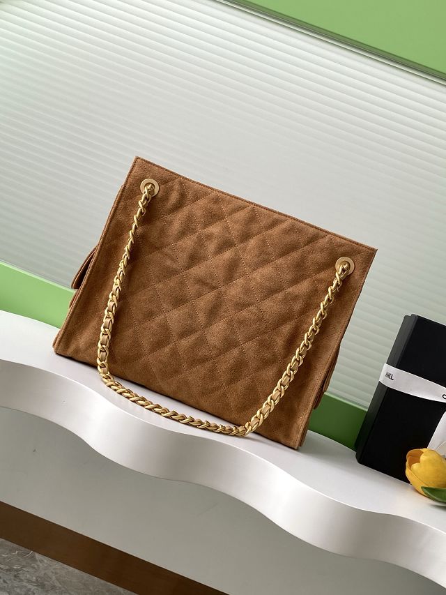 CC original suede shopping tote bag AS5303 brown