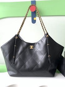 CC original calfskin maxi shopping bag AS5463 black