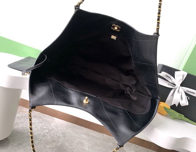 CC original calfskin maxi shopping bag AS5463 black