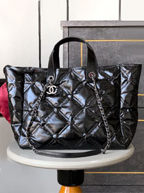 CC original calfskin shopping tote bag AS3355 black