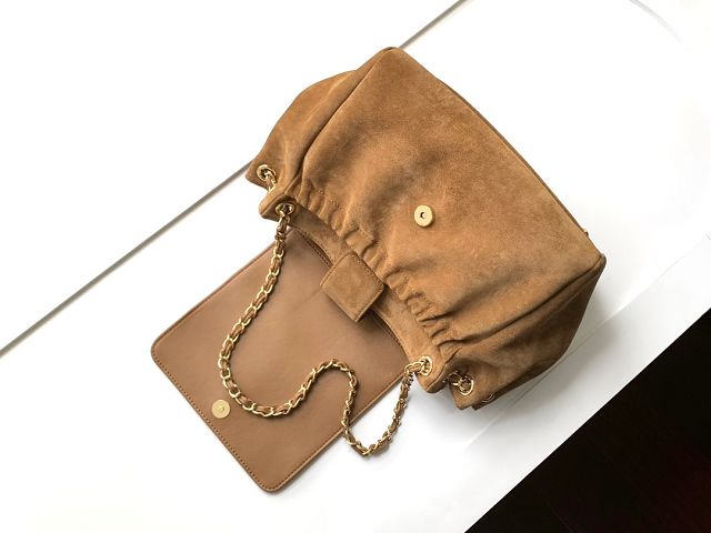 CC original suede flap bag AS0502 brown