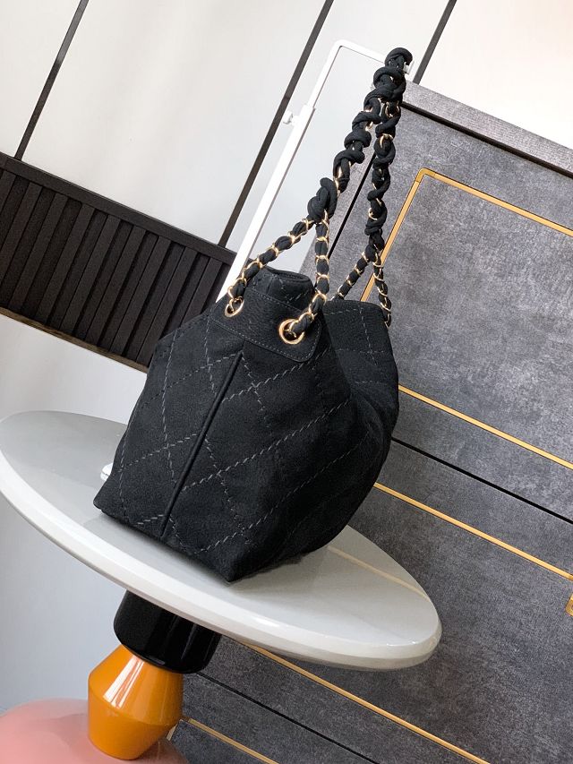 CC original suede hobo bag AS0504 black