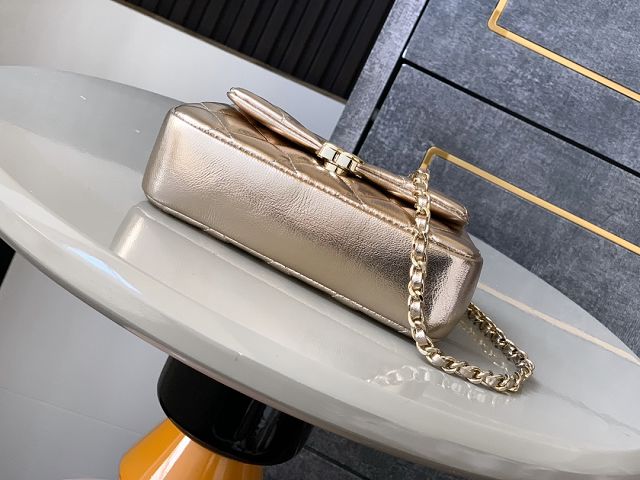 CC original calfskin clutch with chain AP4593 gold