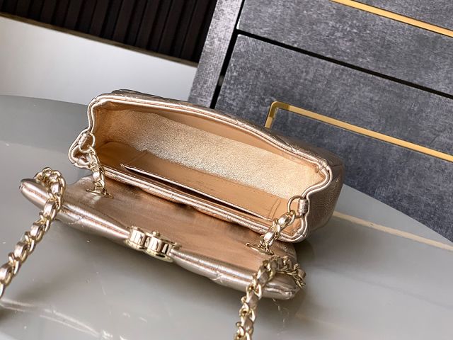CC original calfskin clutch with chain AP4593 gold