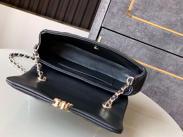 CC original calfskin mini flap bag AS4592 black