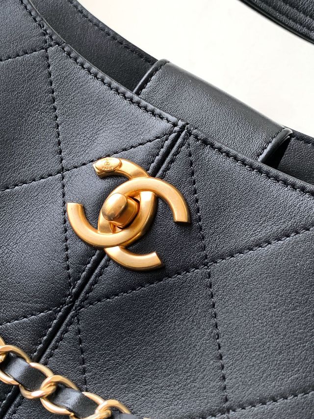 CC original calfskin shopping tote bag AS5634 black