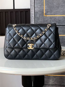 CC original calfskin small flap bag AS5485 black