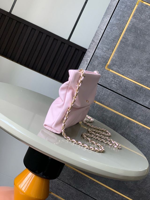CC original lambskin clutch with chain AP4613 pink