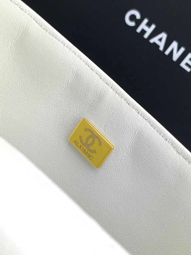 CC original lambskin flap bag AS5150 white