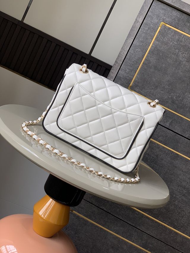 CC original lambskin mini flap bag AS5151 white