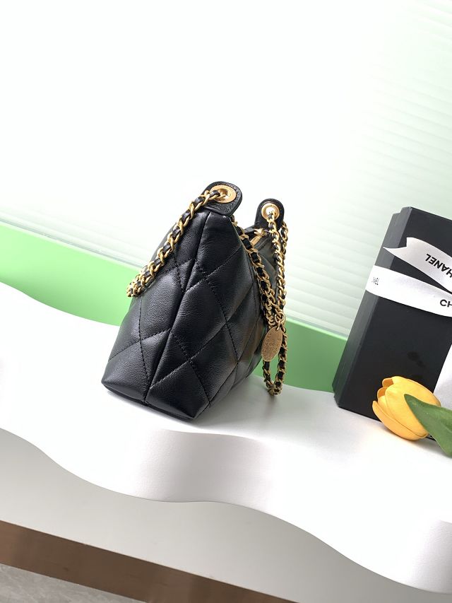 CC original lambskin small hobo bag AS5528 black