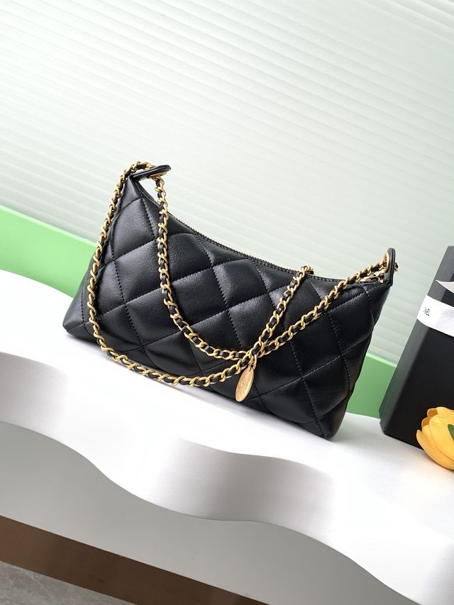 CC original lambskin small hobo bag AS5528 black