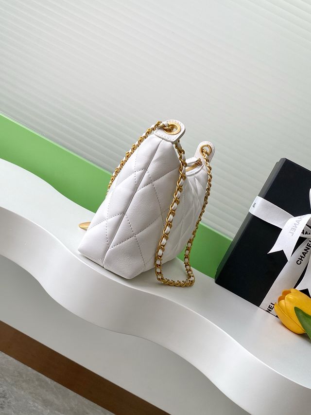 CC original lambskin small hobo bag AS5528 white