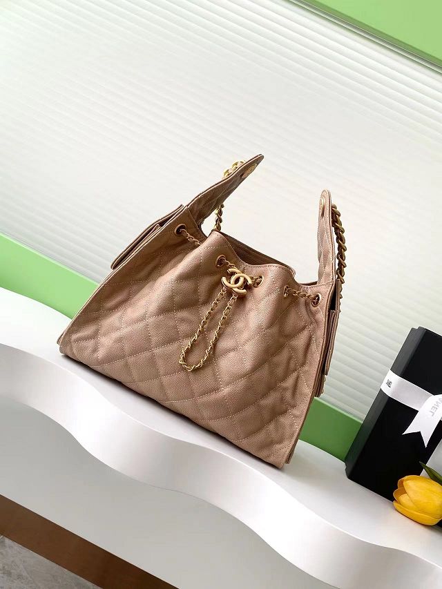 CC original grained calfskin 25 small handbag AS5293 apricot