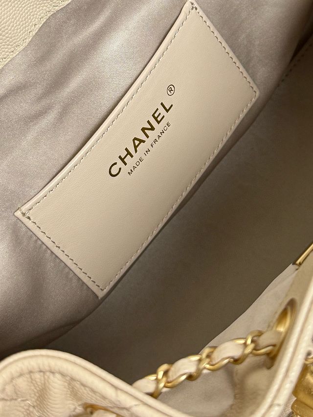 CC original grained calfskin 25 small handbag AS5293 apricot