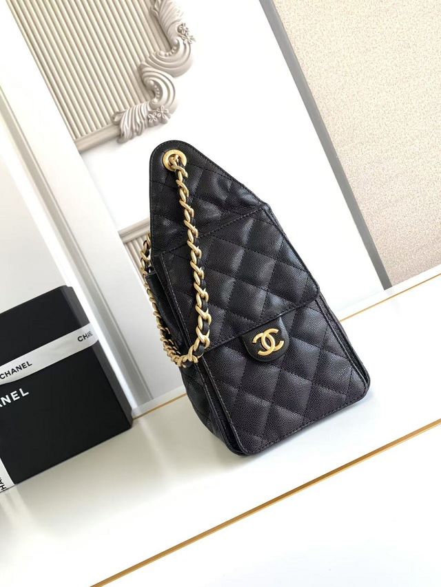 CC original grained calfskin 25 small handbag AS5293 black