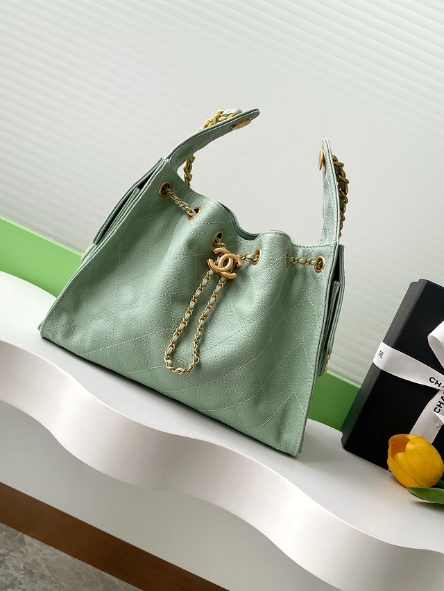 CC original grained calfskin 25 small handbag AS5293 green