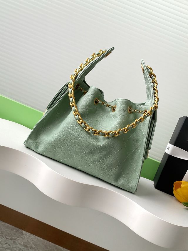 CC original grained calfskin 25 small handbag AS5293 green