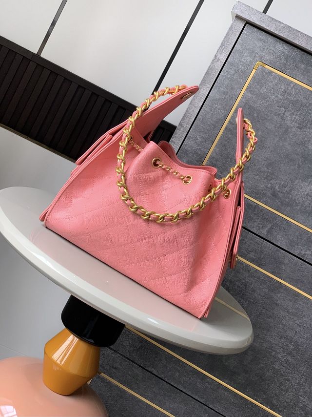 CC original grained calfskin 25 small handbag AS5293 hot pink