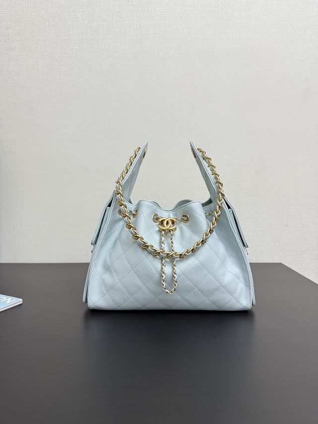 CC original grained calfskin 25 small handbag AS5293 light blue