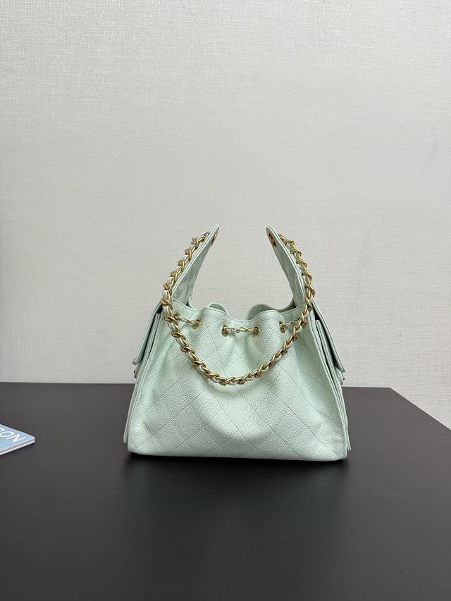 CC original grained calfskin 25 small handbag AS5293 light green