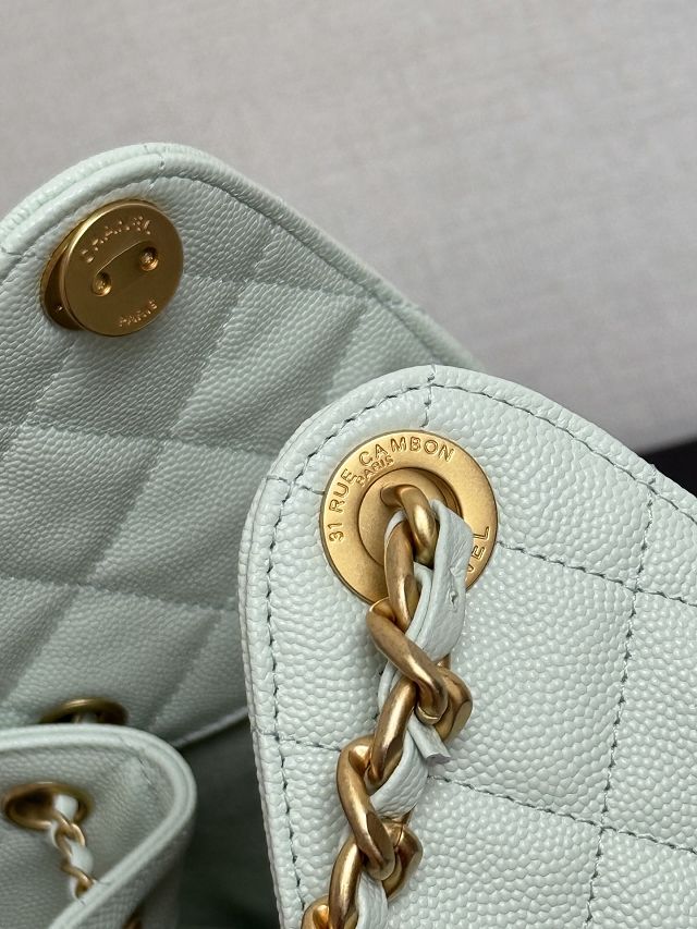 CC original grained calfskin 25 small handbag AS5293 light green