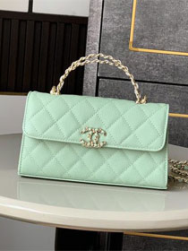 CC original grained calfskin flap phone holder AP3238 green