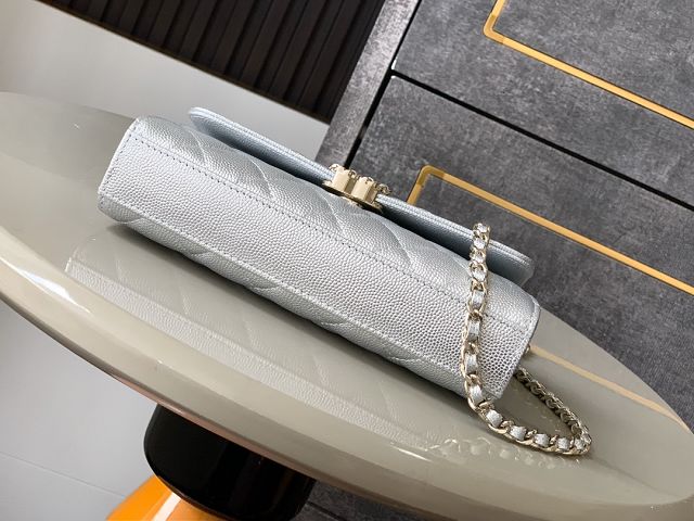 CC original grained calfskin flap phone holder AP3238 silver