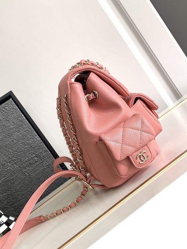 CC original grained calfskin small backpack AS3787 pink